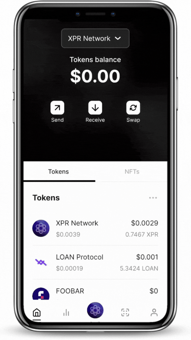 How to receive crypto with memo.gif